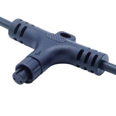 IP68 عازل المياه نوع T المرفق مقياس 250 فولت 10A نايلون / بلاك PVC