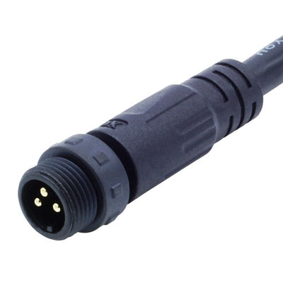 PA66 نوع المسمار رابط مقاوم للماء M12 رأس الكوع للطاقة الكهربائية IP68
